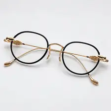 CHROME HEARTS VAGIDICTORIAN Floral Cross Eyeglasses Black/Gold 48□28-146 Japan