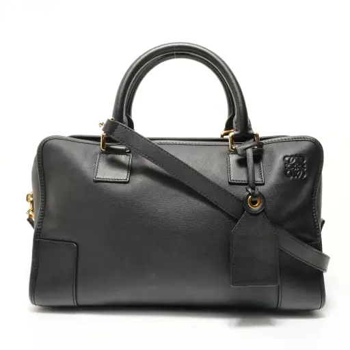 LOEWE Amazona 36 2WAY Leather Handbag black WS28501
