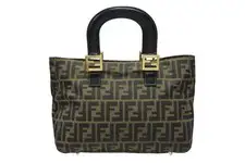 FENDI Zucchetto Pattern Tote Zucca Canvas Brown Women's Bag #WSB9076