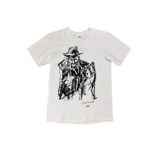 Supreme x Yohij Yamamoto scribble Portrait t-shirt