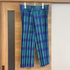 me ISSEY MIYAKE プリーツパンツ チェック柄