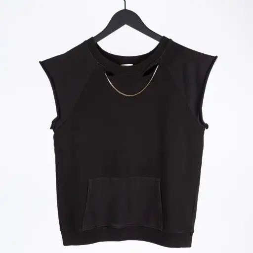 Saint Laurent AW13 Chain Vest AR052 Grey/Black, Size M
