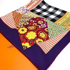 未使用✨希少 箱付 エルメス カレ90 更紗のアート サラサの芸術 スカーフ