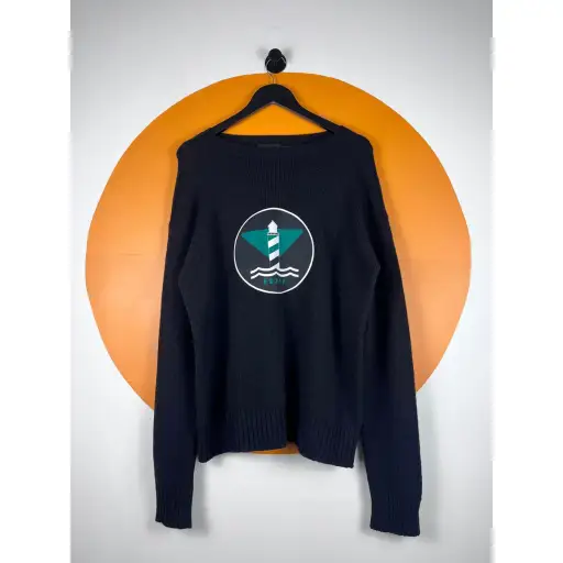 Prada sweater wool Italy designer luxury chest logo 2018