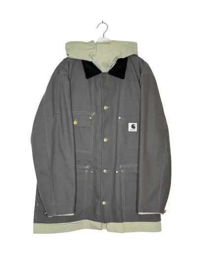 Sacai x Carhartt WIP 2024SS Runway Reversible Duck Coat