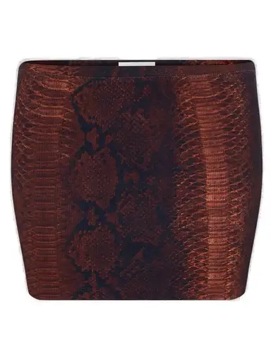JEAN PAUL GAULTIER
Cotton Ribbed Printed Python Mini Skirt