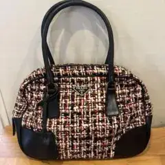 PRADA プラダ　ツイード　ミニボストンバッグ　中古
