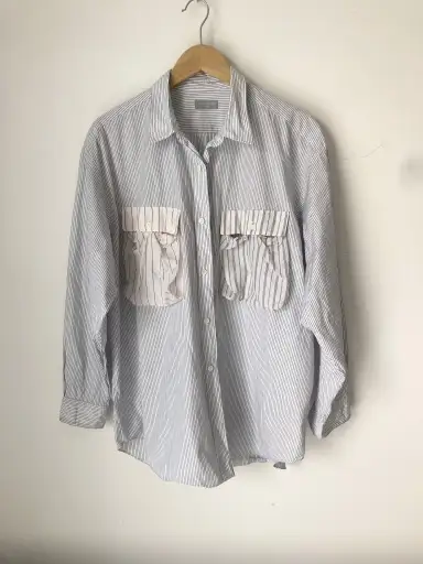 stripes patchwork shirt