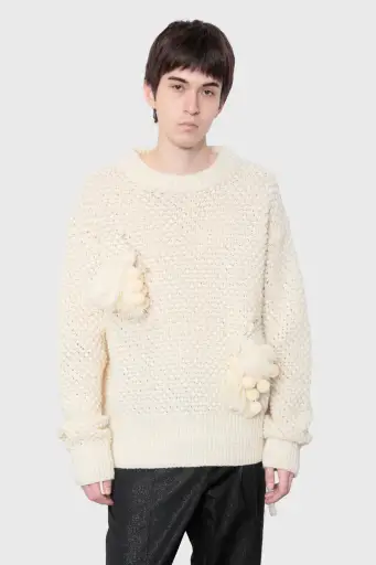 MIDORIKAWA POPCORN KNIT SWEATER