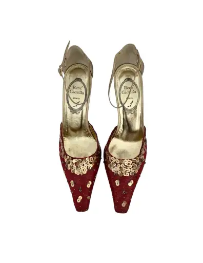 RENE CAOVILLA SEQUIN EMBELLISHED PUMPS 8.5