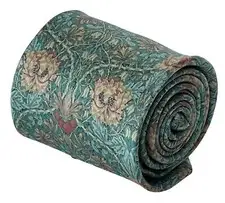 green william morris pimpernel mens neck-tie by Frederick Thomas Ties