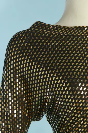 Black jersey dress with gold embellishment ANGLOMANIA by VIVIENNE WESTWOOD