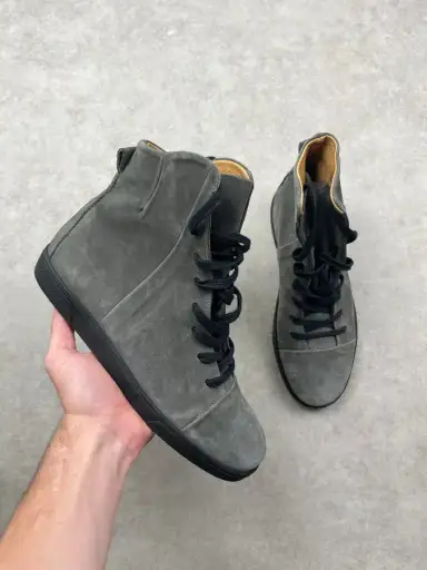 2010s Damir Doma Grey Suede Lace-Up Sneakers