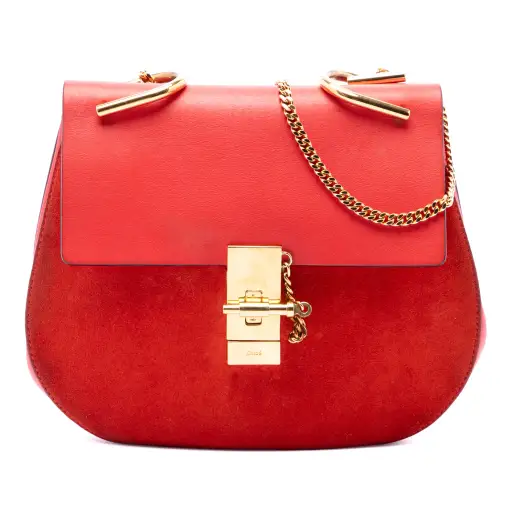Chloé Small Suede and Calfskin Drew Crossbody