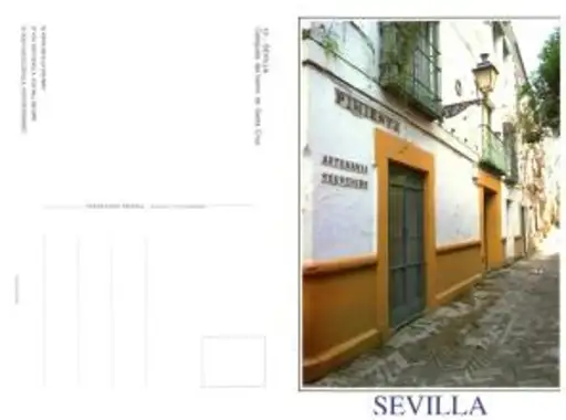 Vintage Postcard Callejuela Santa Cruz Seville Spain