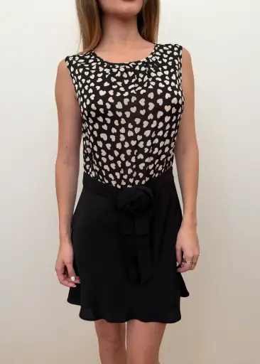 Moschino Silk Heart Pattern Dress