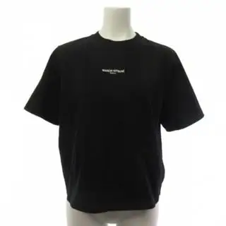 メゾンキツネ Ｔシャツ カットソー ロゴ刺繍 黒 ブラック XS メゾンキツネ(MAISON KITSUNE')のレディースのトップス(Tシャツ(半袖/袖なし))の商品詳細ページへのリンク