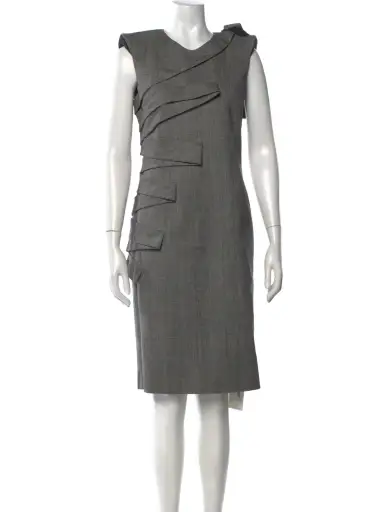 Wool Knee-Length Dress