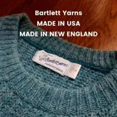 極美品 ★USA製★ Bartlett Yarns 両畦編みウールニット 米国M