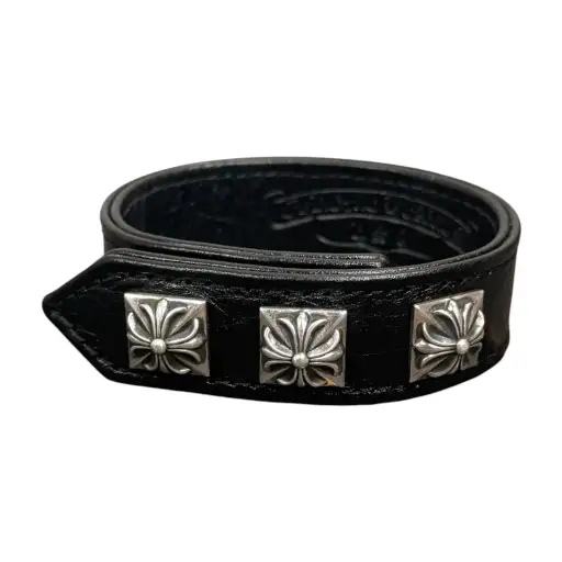 Chrome Hearts 3 Studs Button Snap Bracelet