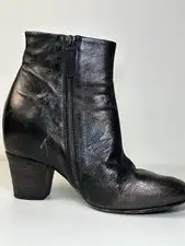 Marsèll Metallic Bronze Distressed Leather Ankle Boots 39.5 US 9.5-10