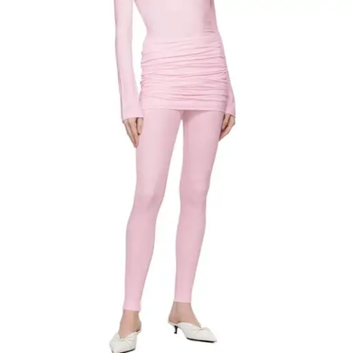 Repop Brand new Alain Paul pink warm up leggings size M. *tagged Simone Rocha 
waist 28 but has a lot of stretch. fits a s/m. 

Stretch cupro jersey leggings.

· Layered construction
· Gathering at skirt-style overlay

Supplier color: Pink

94% cupro, 6% elastane
