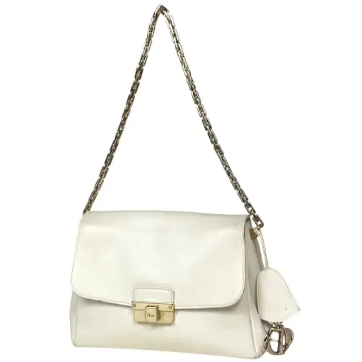 Christian Dior White Leather Shoulder Bag (Pre-Owned)
