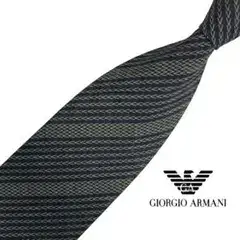 Giorgio Armani ネイビー ジグザグ ネクタイ