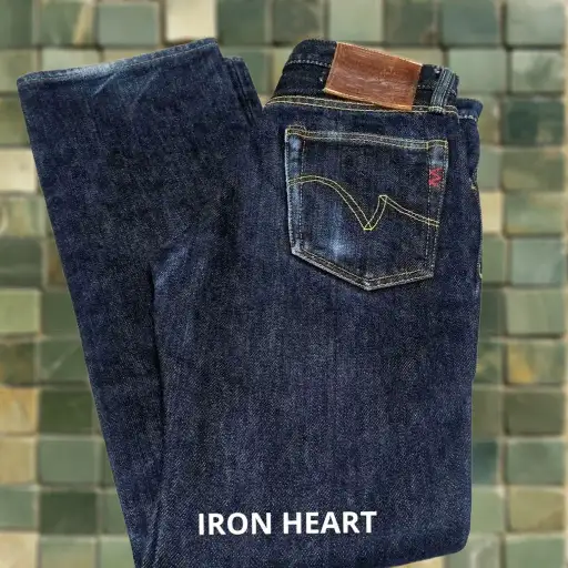 IRON HEART 461S Jeans Biker Denim 21oz W31 L34 Mens Blue