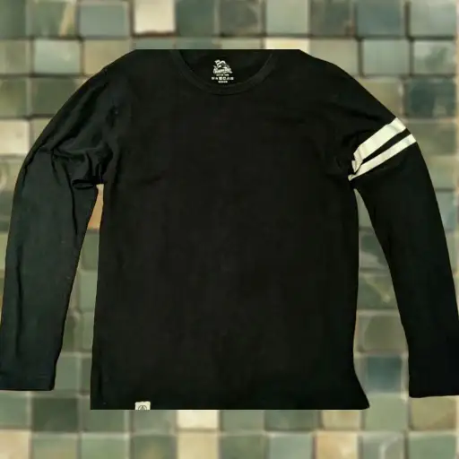 Momotaro Jeans Shirt M Black Cotton Long Sleeve Mens
