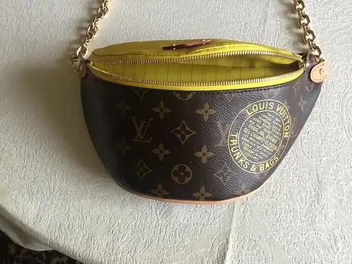 Louis Vuitton  Bumbag monogram skuldertaske brun/gul med kæderem