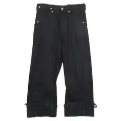 美品 MARINA YEE マリナ イー DEAN BLUE OVERSIZED JEANS TROUSERS オーバーサイズ デニムパンツ トラウザーパンツ XS ブラック メンズ 古着 中古 USED
