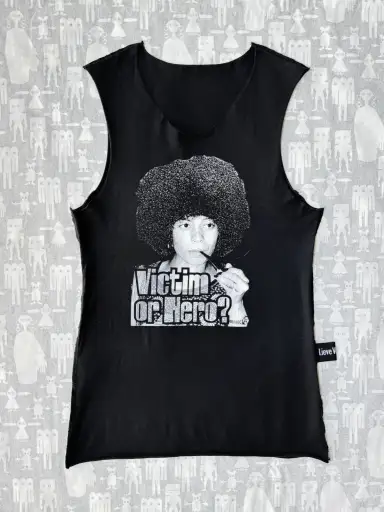 Lieve Van Gorp AW98 "Victim or Hero?" Angela Davis Tank Top