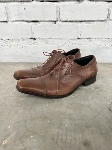 Katharine Hamnett Western Heel Brown Oxford Shoes