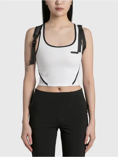 Hyein Seo White and Black Sport Tank Top