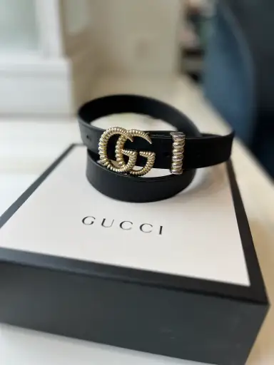Black Double G Torchon belt