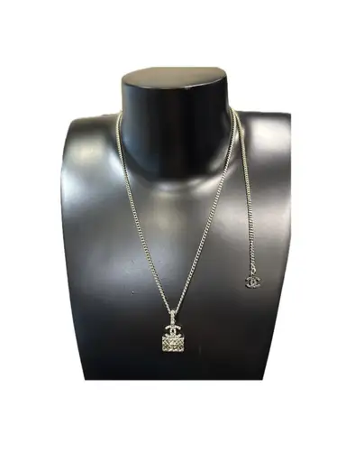 Chanel Gold-Tone CC Pendant Classic Bag Necklace