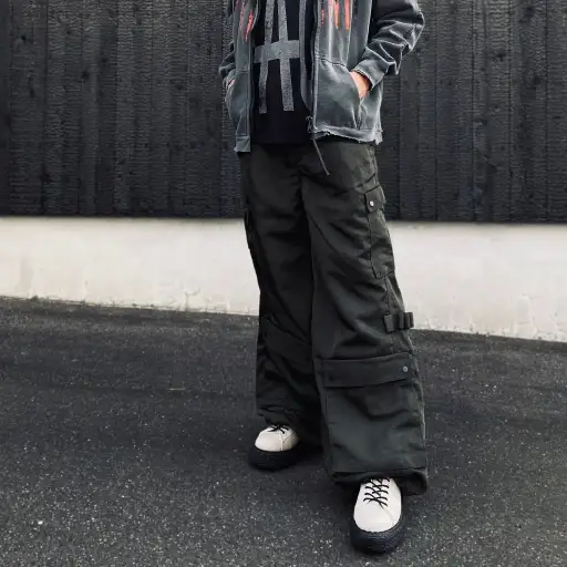 Twist Nylon Cargo Pants (HEAVY NYLON TWILL) #OLIVE [M-P4-PT10]