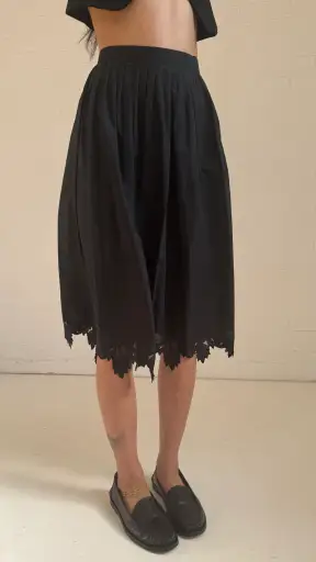 Cutwork Midi Skirt