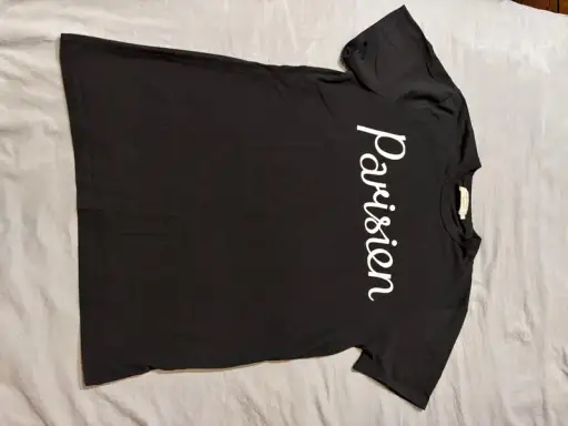Camiseta Maison Kitsuné Parisien Negra Talla S