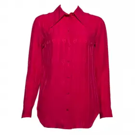 Silk Long Sleeved Monogram Top