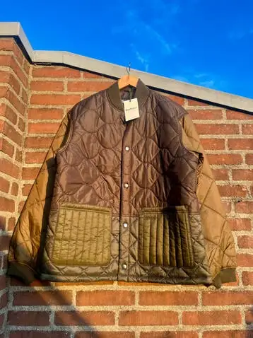 Barbour cording quilted jacket M bomber liner army