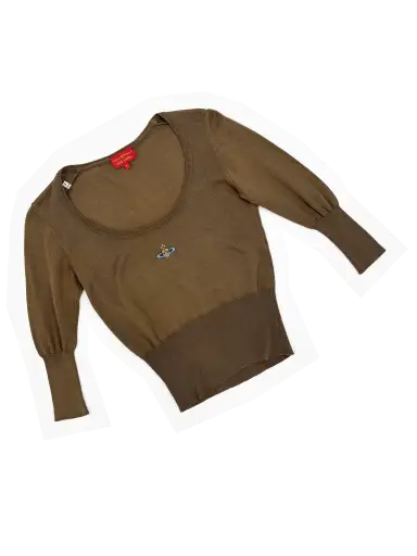 Vivienne Westwood S/S 2002 scoop neck sleeve sweater