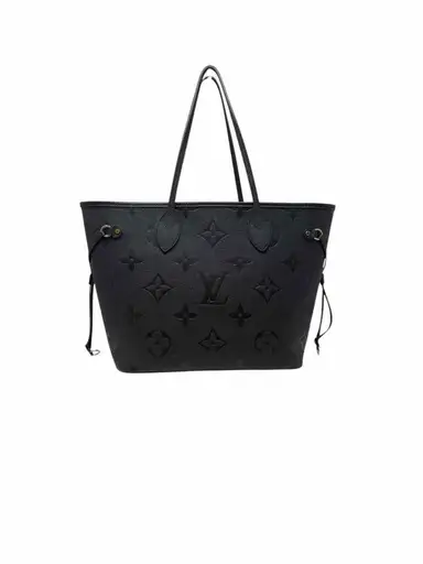 Louis Vuitton Black '21+ 'Neverfull' MM Embossed Monogram Empreinte Leather Tote