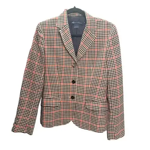 SS01 Miguel Adrover Gingham Check Wool Blazer