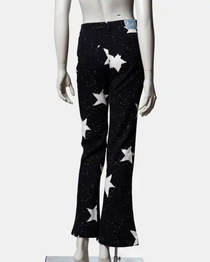 Bella Freud Star Print Flared Jeans - IT 38 - S/S 1999