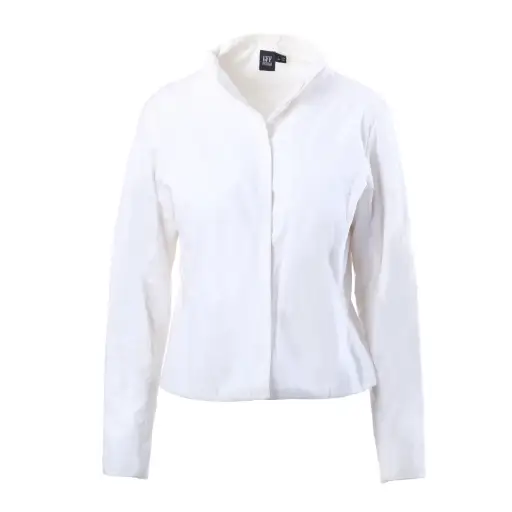 GFF Gianfranco Ferré White Cotton Hidden-Fastening Jacket - '90s