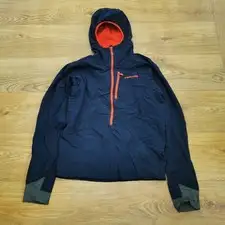 Patagonia Nano Air Light Jacket Mens XS Blue 1/4 Zip Hooded Outdoor Hiking