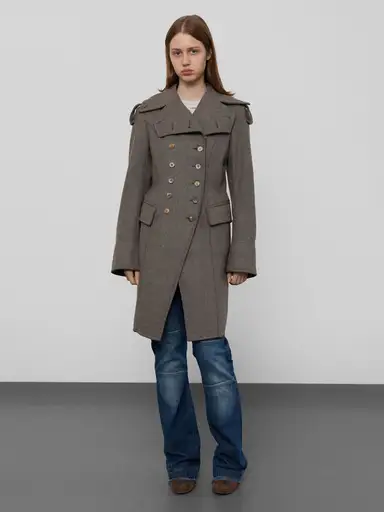 Plein Sud Grey Wool Coat