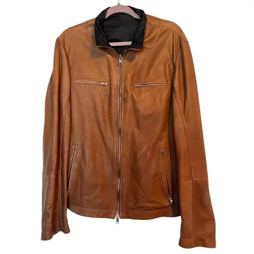 Brunello Cucinelli men’s 100% Leather Jacket size Large